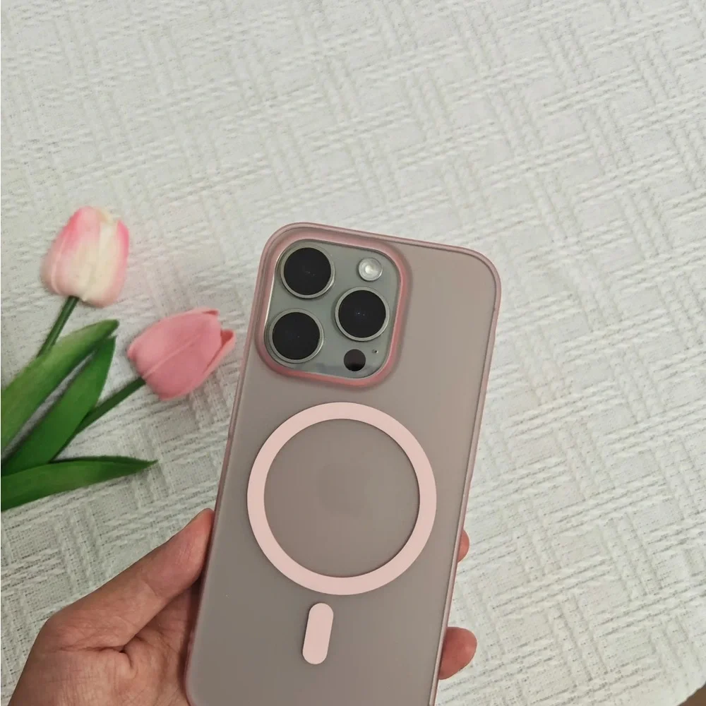 Pink Magnetic MagSafe Compatible Phone Case - Brand
